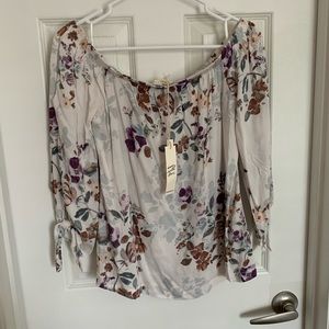 NWT Floral Off the Shoulder Top